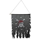 Pirate Hängeflagge, Halloween Pirate Flag, Aufhängen Halloween-Skelett-Banner Piraten flagge, Piratenflagge Zum Aufhängen, Hanger Flag Hanging Flag for Halloween Party, Halloween Party Supplies