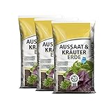 Aussaaterde torfreduziert 60 Liter (3 x 20 Liter) | Anzuchterde für Samen | optimale Versorgung durch perfekte Zusammensetzung | Pflanzerde für Blumen und Kräuter