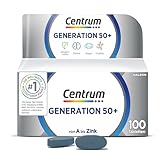 Multivitamin - Centrum Generation 50+ – Hochwertiges Nahrungsergänzungsmittel mit Mikronährstoffen – Für Erwachsene ab 50 Jahren – Vitamine, Mineralstoffe, Spurenelemente – 1x 100 Tabletten