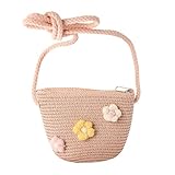 CWPFVQA 1 Stück Mini-Webtasche, Mädchentasche, Kinder-Umhängetasche, Umhängetasche, Strandtasche, Aufbewahrungstasche, Geeignet Für Den Täglichen Gebrauch, Reisen Und Outdoor-Aktivitäten