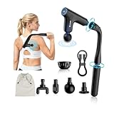 UPSPORT Massagepistole,Muskel Percussion Massagegerät mit Turbo-Beating-Modus,Geräuscharm Massage Gun/Pistole mit Verlängerungs Griff,Tragbar Faszienpistole für Rücken,Schulter,Körper,Entspannung