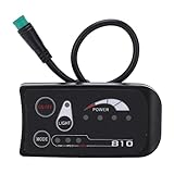 BuyWeek Elektrofahrrad LED Display, 36V 48V E-Bike LED Anzeigetafel Elektrofahrrad LED Anzeige Messgerät für die Modifikation von Elektrofahrräder