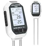 YAMRON ph messgerät Erde, 7-in-1 Digital Plant Wasser&bodenmessgerät with EC/TDS/Fruchtbarkeit/PH Value/Temperatur/Feuchtigkeit/Licht für Gartenarbeit, Farm, Rasen, Landwirtschaft und Outdoor-Pflanzen