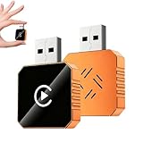 Wireless Adapter für CarPlay 2026 Upgrade 2-in-1 Display Spiegel mit Kabel zu Wireless Automatische Verbindung Kühlgehäuse Aluminiumlegierung Kühlgehäuse mit 2.4/5 WiFi