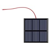 0.7W 1.5V Sonnenkollektor, Mini tragbare Solarzelle DIY Power Module Ladegerät für 1,2 V Batterie mit Draht, 2,76x2,76 Zoll