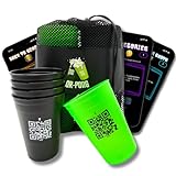 QR-Pong - Beer Pong mit App und 3.000 lustigen Aufgaben - Schon 70.000 begeisterte Spieler - 22 Wiederverwendbare Hartplastikbecher Made in Germany - Das coolste Geburtstagsgeschenk - Trinkspiel