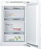 Bosch GIV21ADD0 Serie 6 Einbau-Gefrierschrank, 88 x 56 cm Nische, 95 L, Flachscharnier, Made in Germany, LowFrost seltener abtauen, BigBox Platz für großes Gefriergut