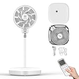 EVYON Standventilator, Oszillierende Ventilatoren für Innenräume mit Fernbedienung 36 Geschwindigkeiten 12H Timer 3 Modi, 12.8' DC Motor Economized Stand Up Fan Pedestal Fan, 15db Quiet Floor Fans…