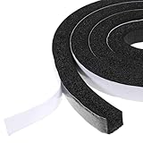 Dichtungsband Selbstklebend, Schaumstoff Klebeband, Schaumstoff Dichtungsband, Wetterfest Anti-Kollision Schalldichter Wasserdichter Staubdicht, Schwarz, 25×25mm, 2m Länge