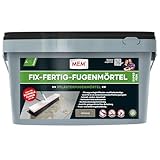 MEM Fix-Fertig-Fugenmörtel Fein Steingrau – 20 kg – Gebrauchsfertiger Pflasterfugenmörtel für enge Fugen ab 3 mm – Frost- & Wetterbeständig – Für Naturstein, Beton, Klinker & Keramik