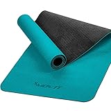 MOVIT Gymnastikmatte, Yogamatte, hautfreundlich und rutschfest, 190 x 60cm, Stärke 0,6cm, Petrol