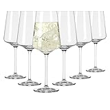 RITZENHOFF 6301002 Weißweinglas 400 ml - Serie Lichtweiss - 6 Stück im Geschenk-Set - stilvoll-modern - Made in Germany