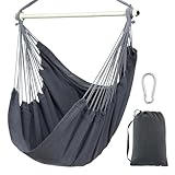 Ohuhu Hängesessel Outdoor XL, Hängesessels ohne Gestell bis 150 kg - Outdoor Sessel für Erwachsene & Mädchen, Indoor & Outdoor für Garten, Balkon, Schlafzimmer - Dunkelgrau