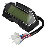 Motorrad-LCD-Fahrdatenmonitor, Hochauflösender Tachometer, Drehzahlmesser, Kraftstoffanzeige, für Sicherere Fahrten