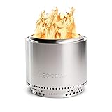 Solo Stove Feuerschale „Bonfire“ 1.0 - Outdoor-Kamin aus Edelstahl, mit Standfuß, raucharm - Tragbare Feuerstelle für Terrasse, Garten - Feuertonne, Holzofen, Feuerkorb - ⌀ 49,5 cm, Höhe 44,5 cm