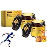 EONFAVE Bienengift Gelenkcreme, 2 Stück Bienengiftsalbe, Bee Venom Bienengift Creme, Natürlich Bienengiftsalbe Joint Gel, Deep Nourishment Beruhigend, Sanft Pflegend, für Rücken, Nacken, Knie (120G)
