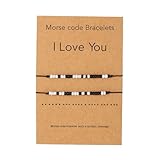 MINGCHENGCN 2 Pcs Ich liebe dich Morsecode Armband Paare Passende, verstellbare Armbänder Freund Freundin Paar Schmuck Schmuck für Ihn/Sie/Mädchen/Frauen