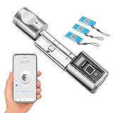 WELOCK SECBR Fingerabdruck Elektronischer Tür-Schließzylnder Haustür, Fingerabdruck und Transponder, Bluetooth Arbeiten APP(Ausgenommen wifibox)