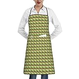 Unkhtt Universal-Kochschürze mit Cartoon-Frosch-Druck, verstellbare Taschen, zum Backen, Grillen, Gartenarbeit, Unisex