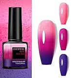 Gel-Nagellack, Thermo-Temperatur-Farbwechsel, Gel-Nagellack, Soak-Off, UV-LED-Nagellack, Gel-Nagellack, Schwarz, Grau, Weiß, Glitzer (7,5 ml) (018)