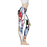 ZFRXIGN Damen Leggings Hohe Taille Yoga Hosen Bauchweg Elastische Workout Pants - Weiß - 3X-Groß