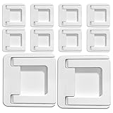 Mikikit 10 Stück Kindersichere Schranktürgriffe und Fensterbegrenzer Selbstklebende Schiebetürsicherung aus Verschleißfestem Material für Fenster Schränke und Schubladen