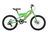 KS Cycling Kinderfahrrad Mountainbike Fully 20'' Xtraxx grün-orange RH 30 cm