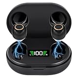 Aolso Hörgeräuschverstärker, Wiederaufladbares Gerät zur Geräuschunterdrückung, Aufbewahrungsbox, USB Ladestation, Lautstärkestufen, ergonomische Passform Kopfhörer Kabellos(Paar, Schwarz)