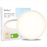 BestLuz Deckenlampe LED Deckenleuchte 200lm/w 18W 3600LM 4000K, LED Deckenleuchte Flach für Wohnzimmer Küche Flur Badezimmer, Weiß, Ultra Dünn