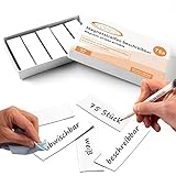 ECENCE 75 Magnetstreifen beschreibbar - 60x20mm Weiss - zuschneidbare Haftstreifen - abwischbare Magnetschilder - Magnet-Etiketten für Whiteboards, Kühlschränke, Magnettafeln