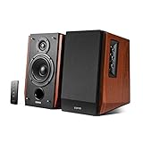 Edifier Studio R1700BT Bluetooth-Lautsprechersystem mit Infrarot-Fernbedienung 66Watt RMS, Regallautsprecher ideal für TV, PC, Tablet, Smartphone, Holzfarbe