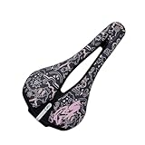 Cycling Hollow Seat Saddle, Hollow Saddle for Mountain Biking, Graffiti Art Cycling Saddle, Reflective Tail Seat, Comfortable Cycling Saddle, Lightweight Seat