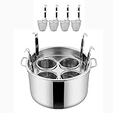 Pastatopf-Set mit 4 Löchern, Edelstahl, mit Trennwand und Sieb, kommerzielles Kochgeschirr für Zuhause, Küche und Restaurant, Suppentopf für perfektes Nudelkochen