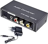 HDMI ARC Audio Extractor, AMANKA Digital HDMI ARC zu SPDIF Koaxial Optical Cinch L/R Stereo Ausgang 3,5mm 192KHz DAC Converter Optical Digital HDMI Audio auf Analog für TV DVD PS4 Blu-ray usw