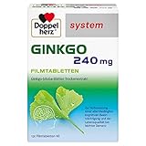 Doppelherz system GINKGO 240 mg Filmtabletten – Zur Verbesserung einer altersbedingten kognitiven Beeinträchtigung und der Lebensqualität bei leichter Demenz – 120 Filmtabletten