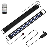 Peviasot Aquarium LED Beleuchtung, 10 Helligkeitsstufen, 30 W 24/7-Beleuchtungsmodus, Aquarium-Lichtleiste mit Einstellbarer Timer, Geeignet für Süßwasseraquarien von 90-120 cm, Wasserdicht