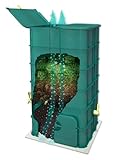SUPERCOMP Komposter Thermo Schnellkomposter, ohne üblen Gerüche und kein Umsetzen mehr, mit Windsicherung, mit Bodenplatte, 350 L