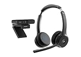 Cisco Paket – Headset 722, Wireless-Dual-On-Ear-Bluetooth-Kopfhörer mit Webex Taste zusammen Desk Camera 1080p, EIN Jahr Garantie mit beschränkter Haftung (BUN-722+CAMD-C-WW)