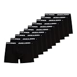 JACK & JONES Herren Jacsolid Trunks 10 Packs Boxershorts, Schwarz, M EU