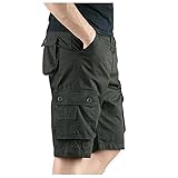 Overalls mit Multi-Pouch und Hosen Leisure Color Color Fashion-Herren solide Sommerhose für Herren Robuste Wanderhose Herren (Army Green, XXXXXXL)