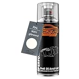 TRISTARcolor RAL 9001 Cremeweiss glänzend 2K Acryl Spraydose Sprühdose Spritzlack Sprühlack 400 ml schnelltrocknend