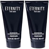 CALVIN KLEIN Eternity Hair and Body Wash for him, 2in1 Duschgel für Haare und Körper, holzig-aromatischer Duft, 150ml (Packung mit 2)