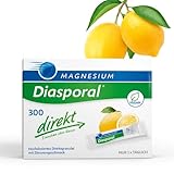 Magnesium-Diasporal 300 direkt | 300 mg Magnesium Sticks | Fruchtig-milder Zitronengeschmack | Ideal für unterwegs | Ohne Zucker, glutenfrei und vegan | Einfache Einnahme ohne Wasser | 50 Sticks