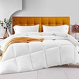 Amazon Brand - Umi 4 Jahreszeiten Bettdecke 200x200cm Bettdecke 300gsm antibakterielle Bettdecke,100% Baumwolle, Für Allergiker(Weiß,200x200cm )