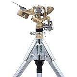 Agrarflora Impulsregner Komplettset aus Kreisregner, Dreibein Stativ mit 1/2 Zoll & 12m PTFE-Dichtungsband - zur Bewässerung von großen Flächen - für Gärten, Sportplätze, Felder & Gärtnereien