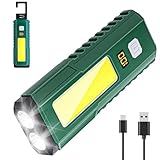 Kssvzz LED Werkstattlampe, 800LM Ultrahelle COB Arbeitsleuchte mit Drehbar Magnet Haken, Wiederaufladbare Inspektionsleuchte für Notfälle, Auto Reparaturen und Außenbeleuchtung