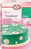 RUF Fondant grün, zum Formen von Figuren, Blumen und Buchstaben geeignet, Modellierfondant, Rollfondant, ohne Palmöl, glutenfrei und vegan, 250g