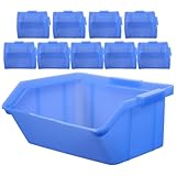 KOMBIUDA 10 Stück Werkzeug-aufbewahrungsbox aus Dickem Kunststoff Stapelbare Rechteckige Lagerbox für Schrauben und Kleinteile Kompakt Robust Transparent für Werkstatt und Haushalt