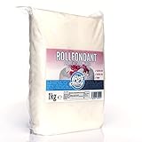 AOS Rollfondant Premium Extra - Weiß 1kg Flexibel, Elastisch, Reißfest Ohne Konservierungsstoffe Glutenfrei, Lactose-Frei, Vegan Ideal für Torten, 1000.0 gramm
