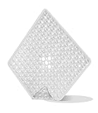 SOBEAU Duschmatte rutschfest 53x53cm-Quadrat Duschmatten BPA-frei - Antirutschmatte für die Dusche mit Abflusslöchern für Schimmel- und Pilzresistenz（transparent）